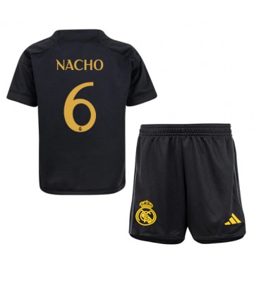 Real Madrid Nacho #6 Kolmas Pelipaita Lasten 2023-24 Lyhyet Hihat (+ Lyhyet housut)